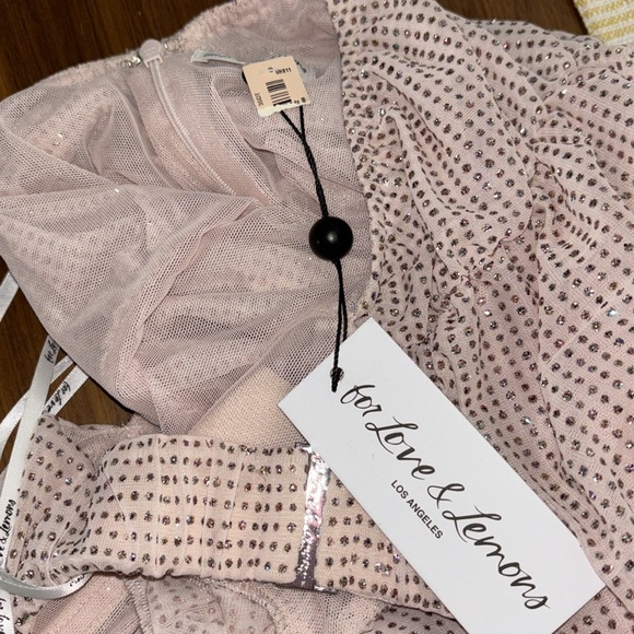 FOR LOVE AND LEMONS ALL THAT GLITTERS LONG SLEEVE MINI DRESS - Picture 9 of 11